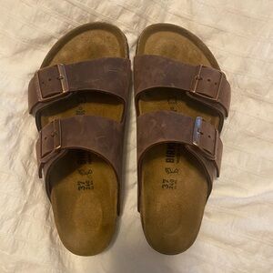 Size 37 leather Birkenstocks NEW without box